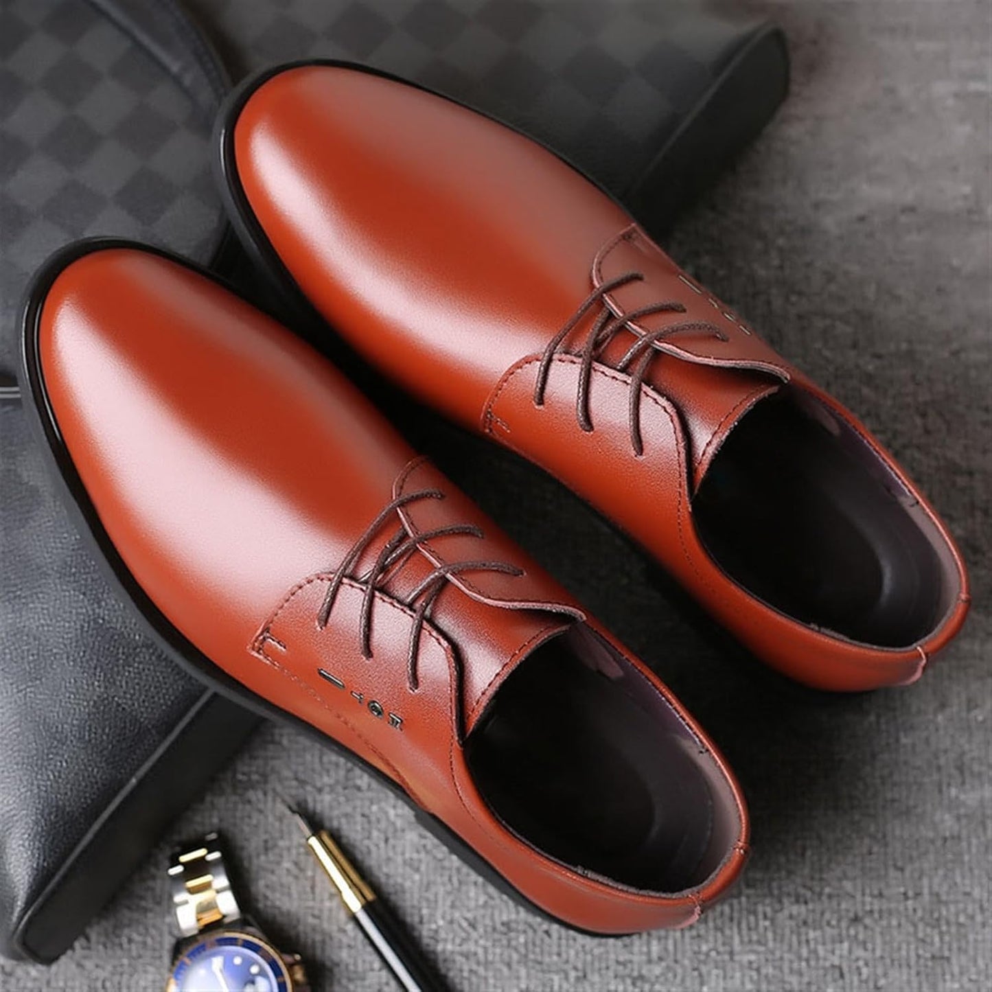 High-quality genuine leather dress shoes