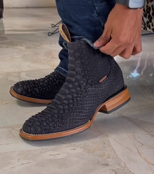 Exotic Python Leather Boots