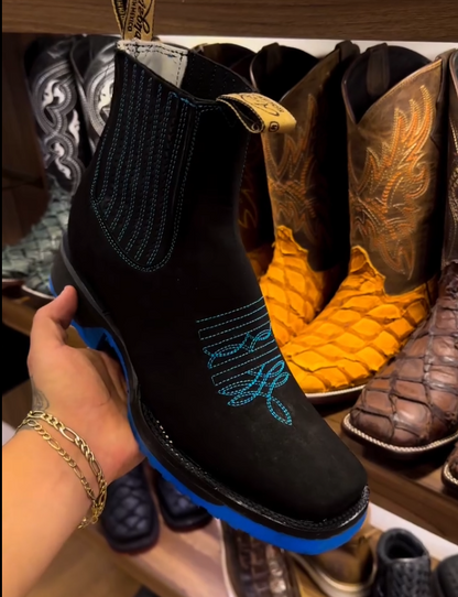MEN SQUARE TOE WESTERN BOOTS