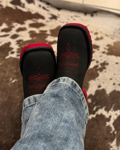MEN SQUARE TOE WESTERN BOOTS