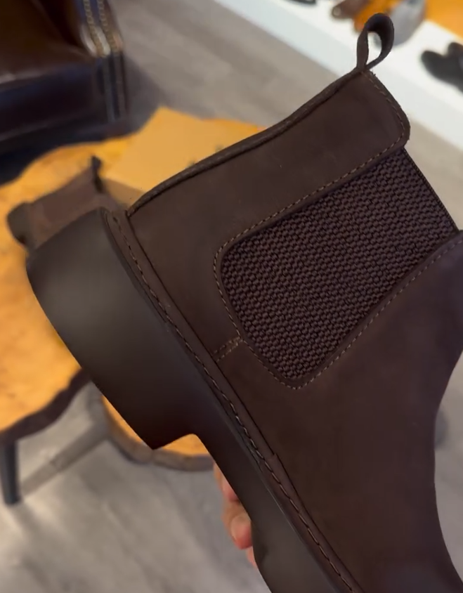 Men's suede platform ankle boots