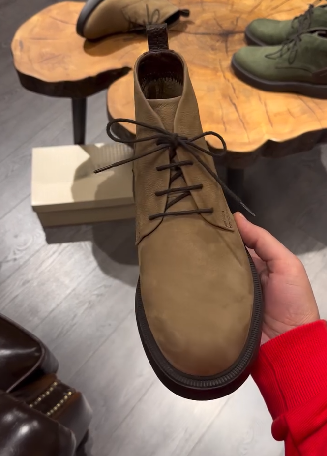 Vintage Suede Lace-Up Boots