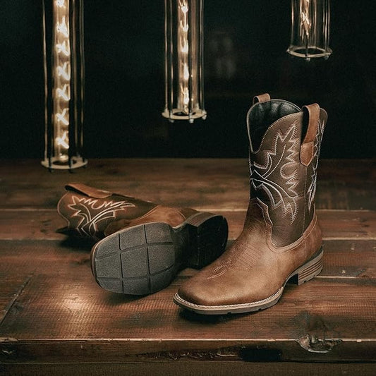 Men's Western Leather Cowboy Boots