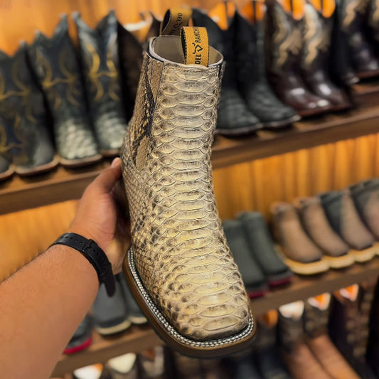 ⏰Limited Time Offer ⏰Men's Python Square-Toe Ankle Boots