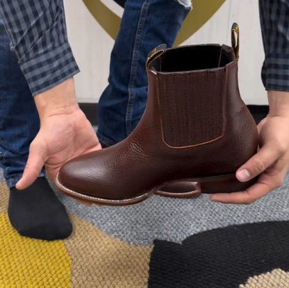 Men‘s Cowboy Genuine Leather Ankle Boots